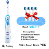 Oral B Sonic Electric Toothbrush for Adults Rotary Precision Clean Teeth Whitening Brush 4 Replacement Brush Head Refill + Case
