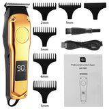Professional Barber Hair Clipper Rechargeable Electric Cutting Machine Beard Trimmer Shaver Razor for Men Cutter