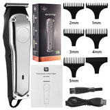 Professional Barber Hair Clipper Rechargeable Electric Cutting Machine Beard Trimmer Shaver Razor for Men Cutter