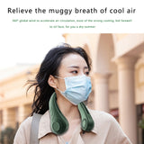 Portable Leafless Hanging Neck Fan,360 Degree Lazy Usb Neckband Fan 78 Surround Air Outlets USB 4000Mah Rechargeable Mini fan