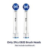 Oral B Electric Toothbrush 2D Rotary Vibration Clean Charging Tooth Brush Cross Action Bristle Oral Care 4 Gift Brush Heads Free