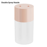 USB Air Humidifier Ultrasonic Cool Mist Aromatherapy Diffuser with LED Warm Night Lamp Double Spray Nozzle Aroma Humidificador