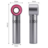 USB Rechargeable Portable Bladeless Fan Handheld Mini Cooler No Leaf Handy Fan Adjustable Handheld Personal Mini Fan