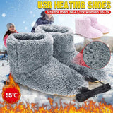 Winter Washable USB Electric Foot Warmer Shoes With 1PCS 1.5m 2.0 Interface Cable