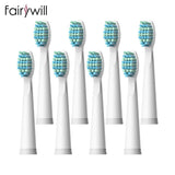 Original Fairywill Electric Sonic Toothbrushes Replacement Head Toothbrush 8 heads Sets for FW-507 FW-508 FW-917 Head Toothbrush