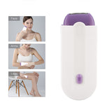 Portable USB Rechargeable Instant Blue Light Shaving Electric Smooth Touch Hair Removal Safety Leg Arm Razor Instrument with Box