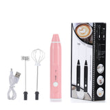 USB Rechargeable Blender Milk Frother 3 Speeds Electric Stainless Steel Handheld Mini Blender Drink Mixer for milk eggs