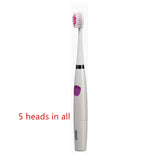 Seago Sonic Electric Toothbrush Whiten Teeth Gums Protection 2 Minutes timer Washable Travel Toothbrush 3 Brush Heads