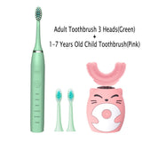Sonic Electric Toothbrush for Children Kids Adults Cute Cartoon U-shaped Smart 360 Degrees Silicon Automatic Teeth Tooth Brush
