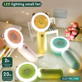 Mini Portable Fan USB Rechargeable Night Light Cooling Handheld Fan Three Speed Adjust ventilador