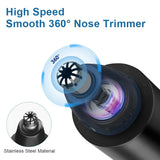 триммер для Professional Painless Men Trimmer for Nose Portable Rotating USB Charging Nose Ear Trimmer Eyebrow Hair Clipper