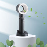 Portable Bladeless Desktop Fan Handheld USB Rechargeable Mini Cooler No Leaf Handy Cooling Fan Air Cooler Fans