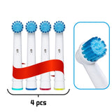 Oral B Electric Toothbrush heads Replacement attachments brush Spare parts 4Pcs/Pack Precision Clean Cross Action 3D White