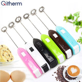 Mini Electric Egg Beater Handle Milk Frother Coffee Blender Egg Whisk Food Mixer Milk Stirrer Milk Foamer Maker Kitchen Tool