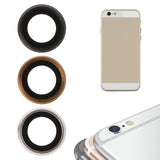 White Rear Camera Lens Glass Cover With Metal Frame Holder For iPhone 6 Plus 5.5 Inch
