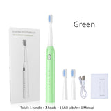 Sonic Electric Toothbrush IPX7 Timer Brush 5 Modes Smart Toothbrush Whitening Replacement Heads USB Rechargeable Tooth Brushes