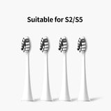Original Seago 4pcs Brush Head Nozzles Replacements for Electric Sonic Toothbrush SG986/SG987/S2/SX/S5 Gum Health Whitening