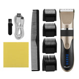 Professional Hair Clipper Men's Barber Ceramic Blade Cutting Machine Haircut Rechargeable Nose Ear Beard Eyebrow Trimmer Shaver