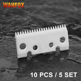 WAHFOX 2PCS/SET Ceramic Moving Blade 22 Teeth For Andis Master 12470 Professional Cordless Adjustable Hair Clipper