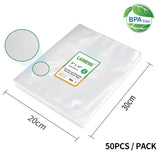 YUMYTH 50/100Pcs Vacuum Bags BPA-Free Embossed Vacuum Sealer Packing Storage Bags Kitchen Appliance Sous Vide Bags For Food T106