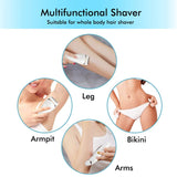 Women  Electric Beard Hair Removal Women's Shaving Machines USB Rechargeable Portable Female Hair Trimmer LCD