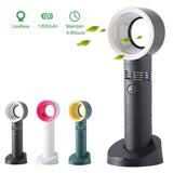 Portable Bladeless Desktop Fan Handheld USB Rechargeable Mini Cooler No Leaf Handy Cooling Fan Air Cooler Fans