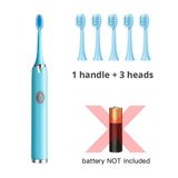 Ultrasonic Electric Toothbrush Wireless Charging for Adult IPX7 Waterproof Replacement Heads Whitening Teeth Timer Smart Brush