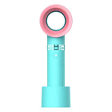 Summer Mini Handheld Fan USB Charging Cooler Ultra-quiet Portable Small Bladeless Fan LED Cooling Fans for Travel Outdoor Office