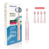 RU Super Sonic Electric Toothbrushes for Adults Kid Smart Timer Whitening Toothbrush IPX7 Waterproof USB Rechargeable Version