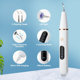 Ultrasonic Dental Scaler Electric Oral Teeth Tartar Remover Calculus Plaque Stains Cleaner Removal Teeth Whitening Tool with LED