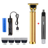 NICARE Hair Clipper Electric Clipper Men Buddha Head Carving Oil Headscissor Professional Hair Trimmer Haircut Nose Hair Cutting