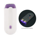 Portable USB Rechargeable Instant Blue Light Shaving Electric Smooth Touch Hair Removal Safety Leg Arm Razor Instrument with Box