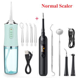 Oral Irrigator Portable Dental Water Flosser USB Rechargeable Water Jet Floss Tooth Pick 4 Jet Tip 220ml 3 Modes IPX7 1400rpm