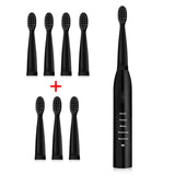 Super Sonic Electric Toothbrush for Adults Kid Smart Timer Whitening IPX7 Waterproof USB Charging with 3 Replaceable Brush Heads