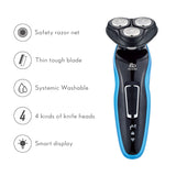 Rechargeable Electric Shaver Wet-Dry Dual Use for Men Beard Trimmer Floating Blade Washable Electric Razor Shaving Machine  F35