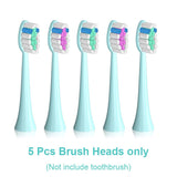 Ultrasonic Electric Toothbrush 5 Mode Automatic Teeth Whitening Cleaner Adult Smart Timer Waterproof 4 Hours Charge Last 45 Days