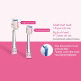 Seago Electric Toothbrush For Kids Colorful LED Flashlight 16000 Strokes Frequency Dupont Bristle 2 Heads Time Sonic Vibration