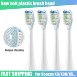 New Replacement Toothbrush Heads For Soocas X1 X3U X5 V1 Sonic Electric Tooth Brush Dupont Soft Bristles Tongue Cleaning Nozzle