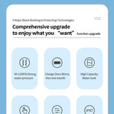 Portable Oral Irrigator With Travel Bag Water Flosser USB Rechargeable 5 Nozzles Water Jet 240ml Water Tank Waterproof