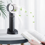Portable Bladeless Desktop Fan Handheld USB Rechargeable Mini Cooler No Leaf Handy Cooling Fan Air Cooler Fans