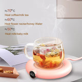 USB Cup Warmer Coffee Milk Tea Water Mug Heater 3 Temperature Adjustable LED Display Heating Coaster For Home Office Winter