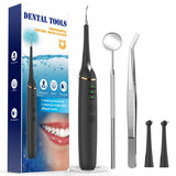 Plaque Remover Electric for Teeth Ultrasonic Tooth Cleaner Dental Calculus Remover Tartar Remover  with Replacement Heads