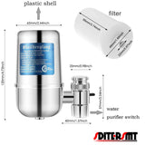 Removal Rust Bacteria Tap Water Purifier for kitchen Quick fit tap adapter Double effluent