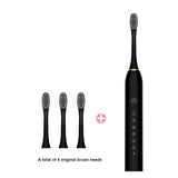 Sonic Electric Toothbrush Ultrasonic Automatic USB Rechargeable IPX7 Waterproof Travel Box Holder Toothbrush Tooth Brush Heads