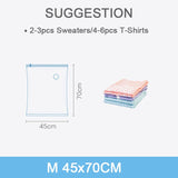 No Pump Needed Vacuum Storage Bags for Clothes Blankets Comforters Sweaters Pillows Home Compression Seal Bags Space Saver Bags