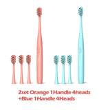 Seago Electric Toothbrush Teethwhitening Toothbrush 1AAA Battery Personal Care Appliances Acoustic Wave with Replacement Heads