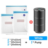 Portable Mini Automatic Compression Vacuum Pump Sealer for Traveling Home Kitchen USB Rechargeable Vacuum Packing Machine