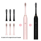 Sonic Electric Toothbrush Ultrasonic Automatic USB Rechargeable IPX7 Waterproof Travel Box Holder Toothbrush Tooth Brush Heads