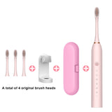 Sonic Electric Toothbrush Ultrasonic Automatic USB Rechargeable IPX7 Waterproof Travel Box Holder Toothbrush Tooth Brush Heads