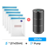 Portable Mini Automatic Compression Vacuum Pump Sealer for Traveling Home Kitchen USB Rechargeable Vacuum Packing Machine